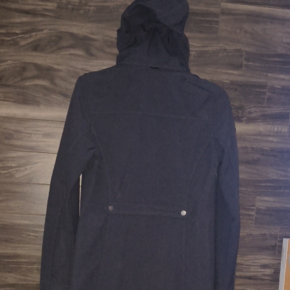 Roots 73 x Lazure - Women's Charcoal Gray Long Jacket - Picture 9 of 9